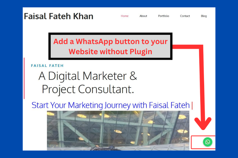 Add a WhatsApp button to my Website without Plugin